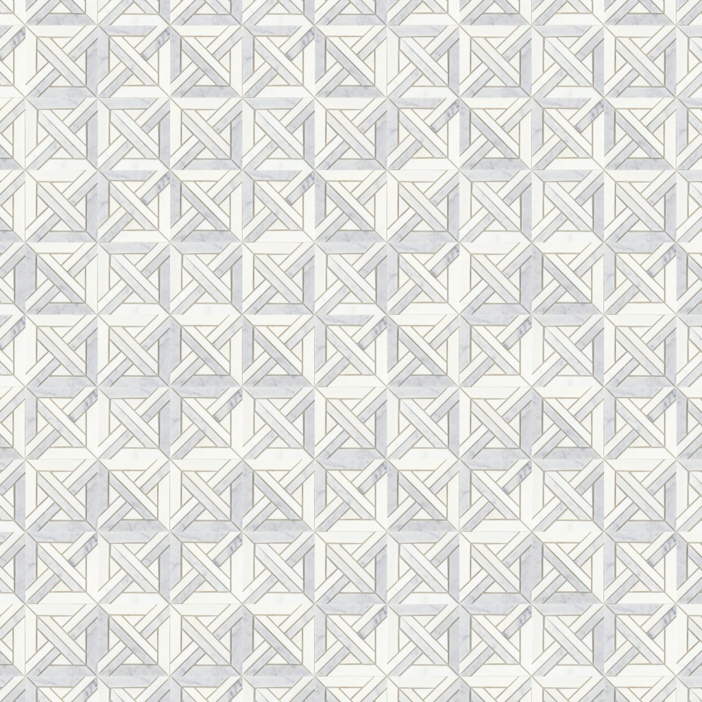 Emser Tile ALLURO MINI CASTLE POLISHED MOSAIC -MAR - Silver