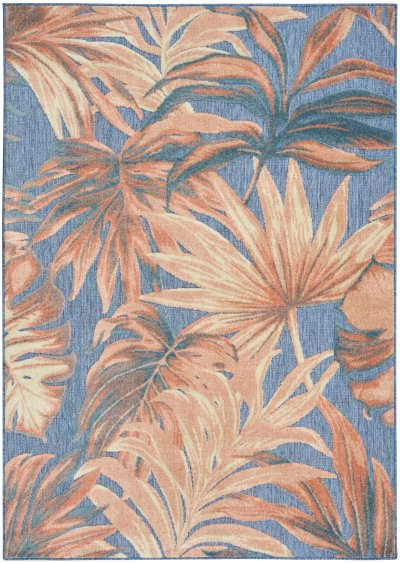 Nourison Home Nourison Aloha ALH43 9' x 12' Blue Rose Modern Rug - 3'6" x 5'6"
