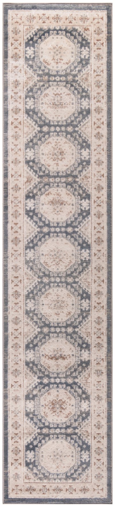 Nourison Home Nourison Serenity Home SRH01 5'3" x 7'3" Ivory Blue Vintage Indoor Rug - 2'2" x 7'6"