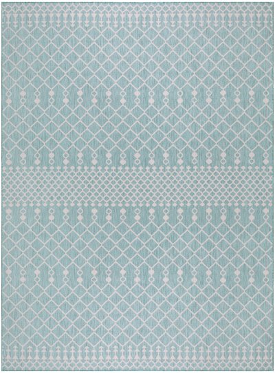 Nourison Home Nourison Selerno SLR02 7' x 10' Aqua Modern Rug - 8' x 10'