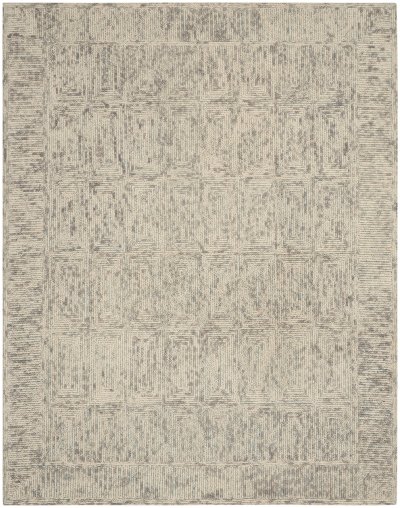 Nourison Home Nourison Vail VAI04 8'3" x 11'6" Ivory Grey Teal Modern Indoor Rug - 7'9" x 9'9"