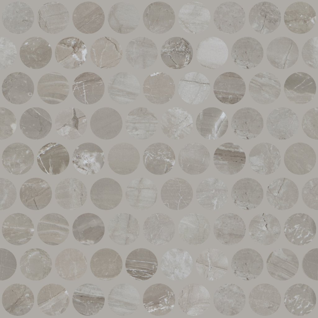 Daltile Famed Fortune, Penny Rounds, 3/4X3/4, Matte - Fortune