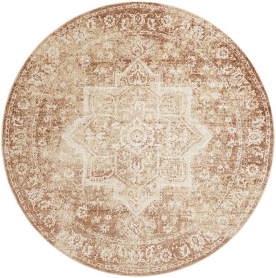 Nourison Home Nourison Astra Machine Washable ASW12 7'10" x 10' Rust Vintage Indoor Rug - 5'3" Round