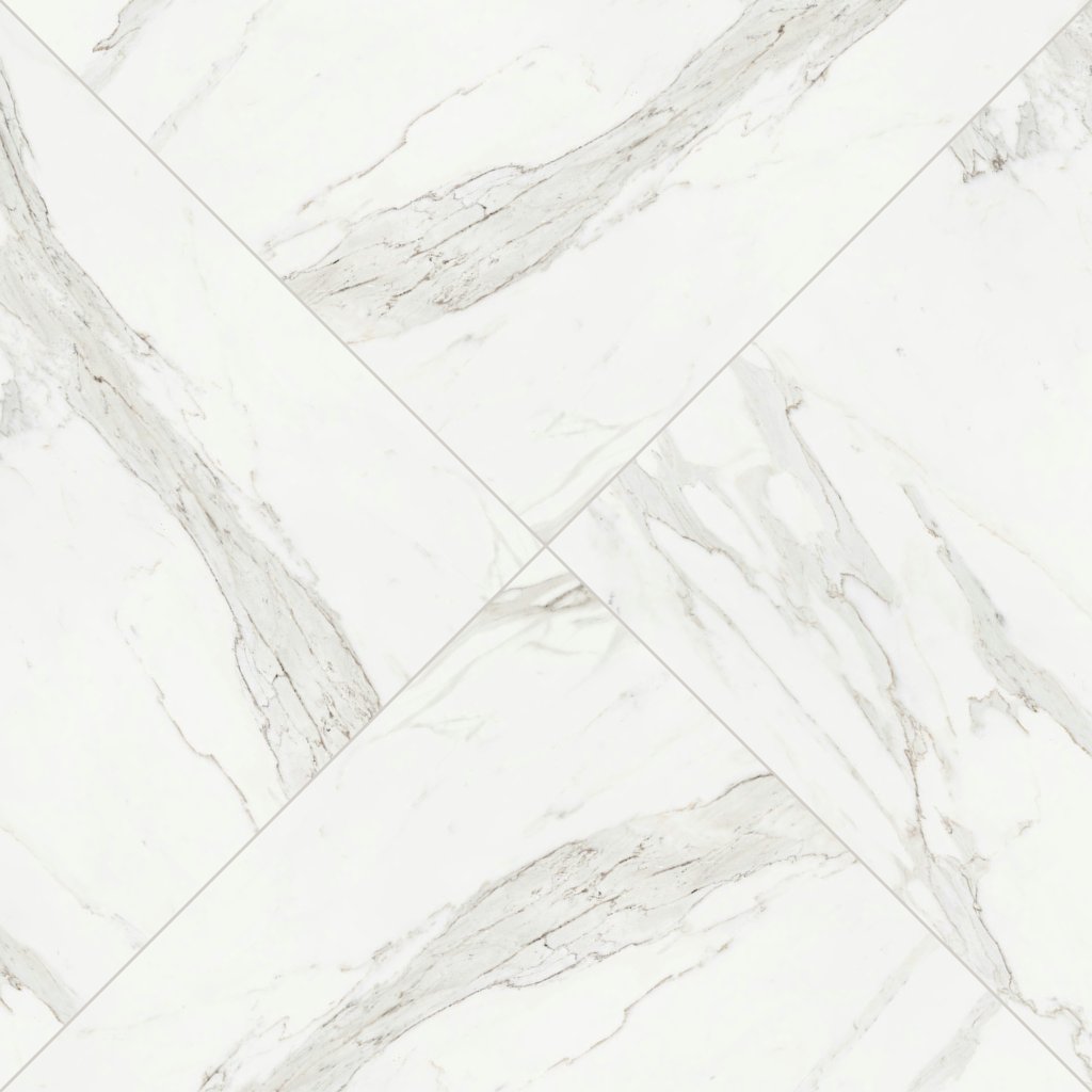 Qualis Ceramica Royal Stoneworks 48X48 Crown Calacatta Honed