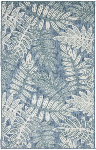 Nourison Home Nourison Aloha ALH18 2'8" x 4' Blue Modern Rug - 2'8" x 4'