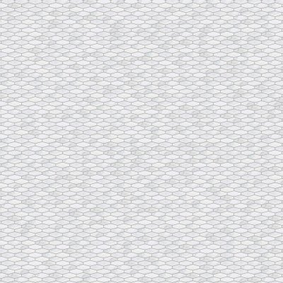 Marble Systems Calacatta Bella Polished Elongated Hexagon Marble Mosaic 10x12 1/4 - Calacatta Bella - 10" x 12 1/4" x 3/8"