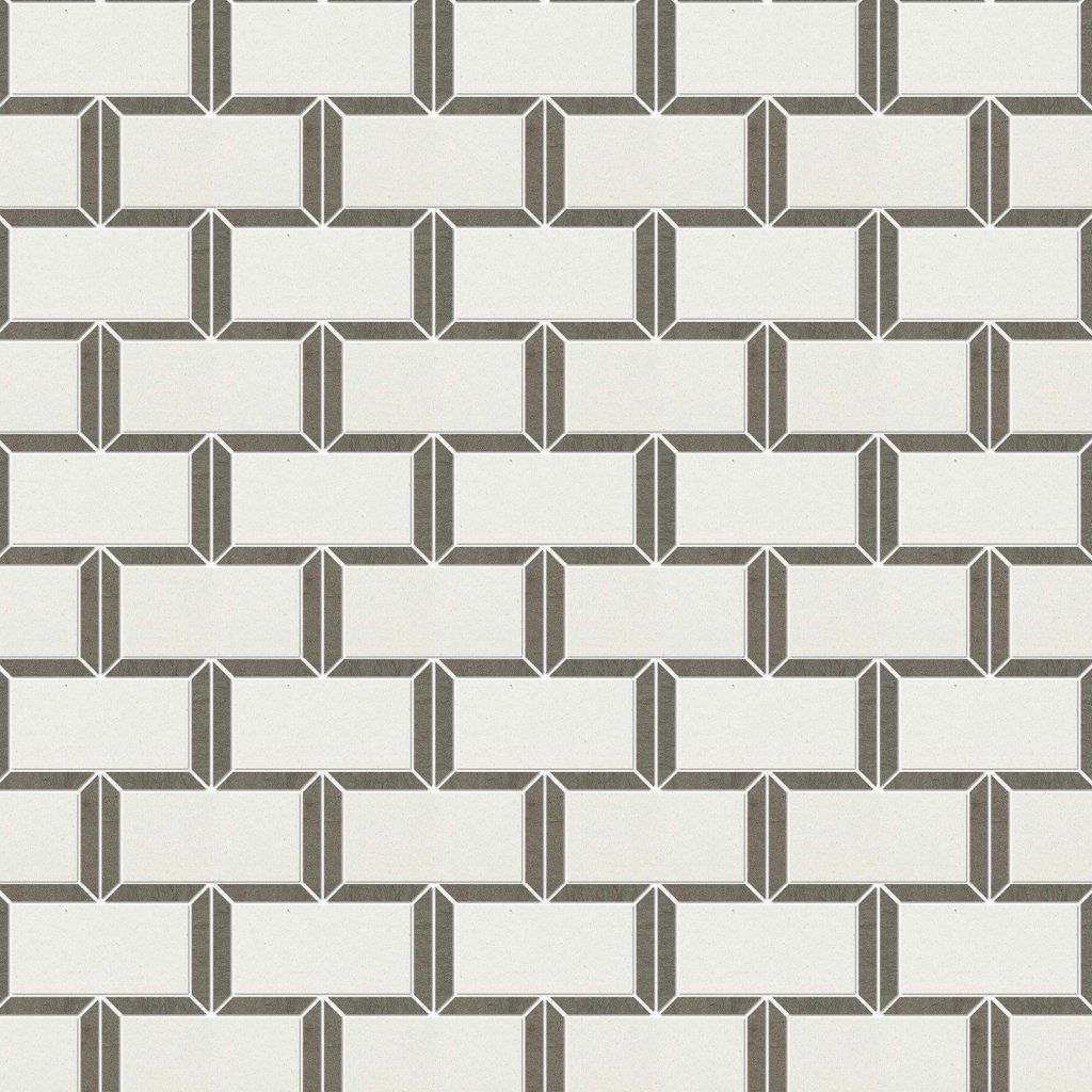 Marble Systems Champagne, Bosphorus Honed Cascade Limestone Mosaic 9 5/8x11 13/16 - Champagne, Bosphorus