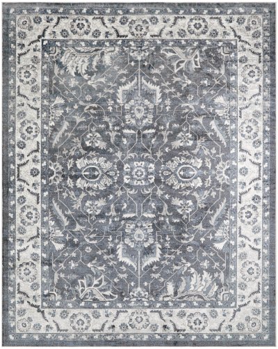 Nourison Home Nourison Astra Machine Washable ASW20 3'3" x 5' Slate Vintage Indoor Rug - 9' x 12'