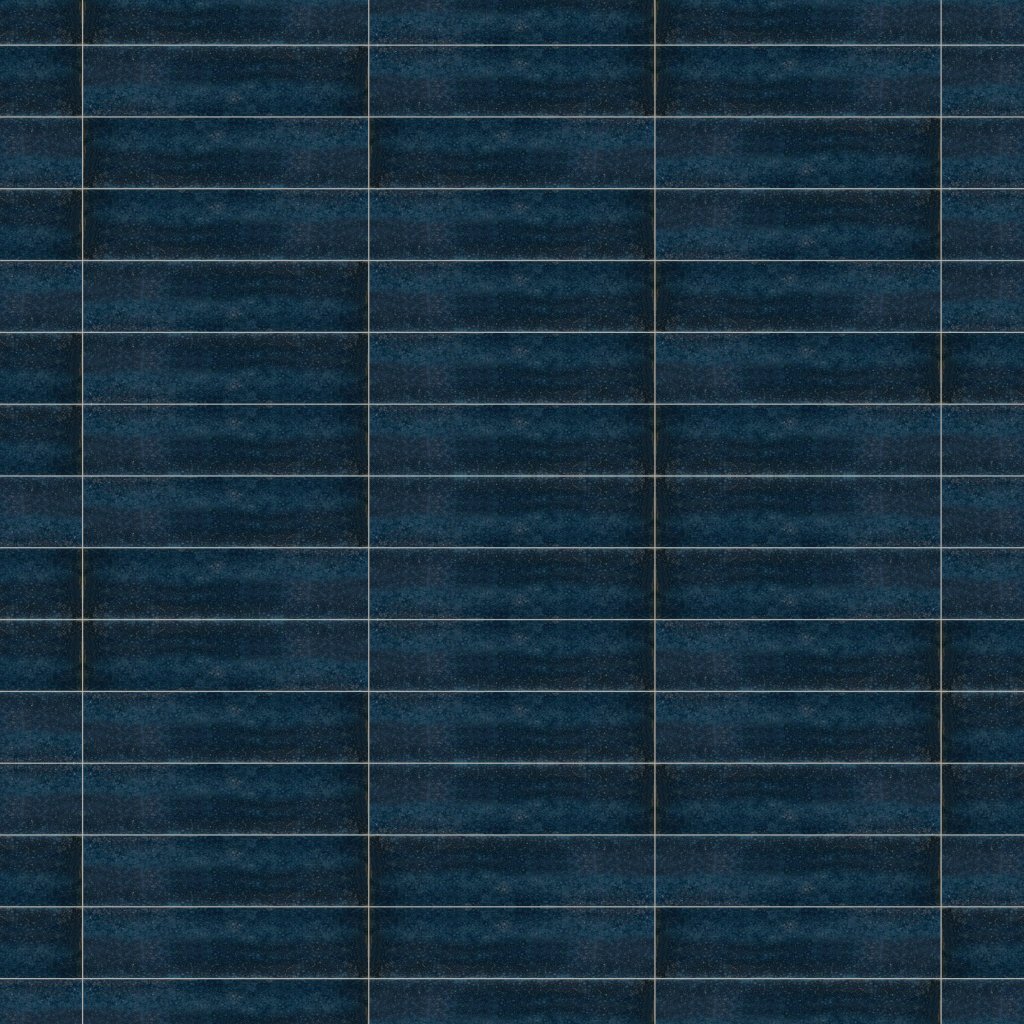 Marble Systems Sea Blue Crackled Ceramic Tile 4x16 - Sea Blue