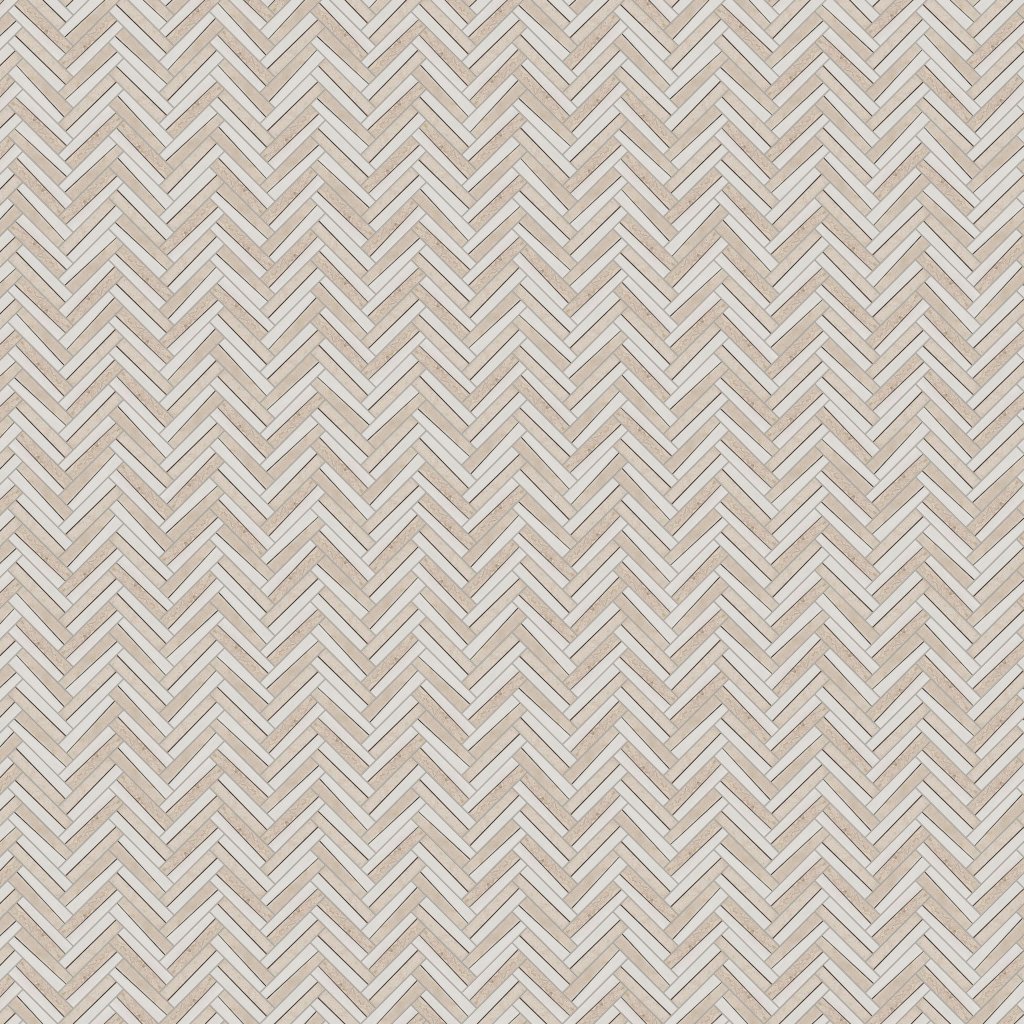 Marble Systems Diana Royal, Snow White Multi Finish Raya Basket Marble Mosaic 12x12 - Diana Royal, Snow White