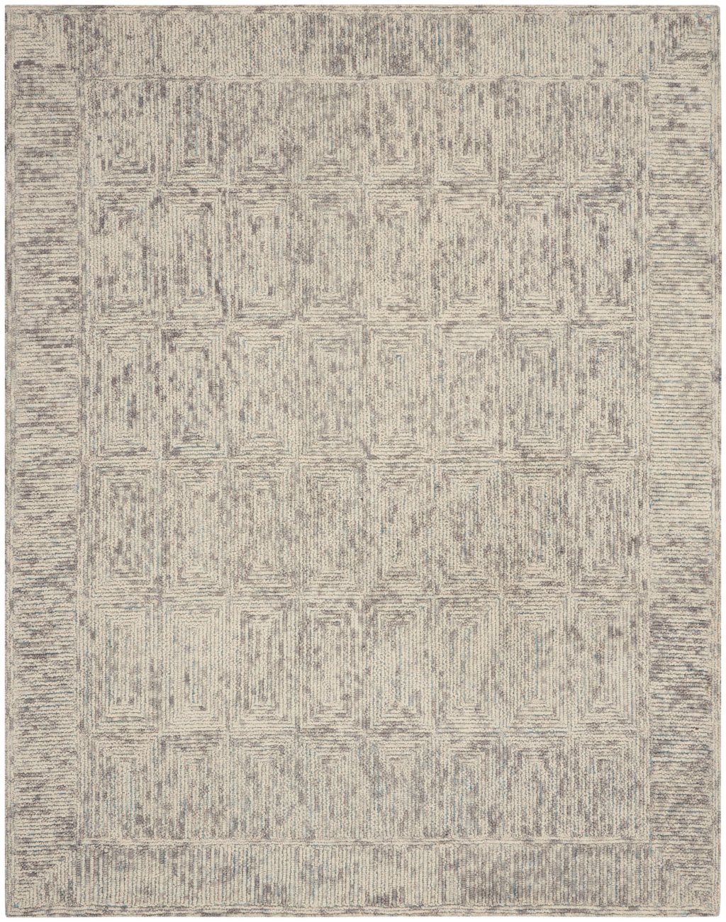Nourison Home Nourison Vail VAI04 8'3" x 11'6" Ivory Grey Teal Modern Indoor Rug