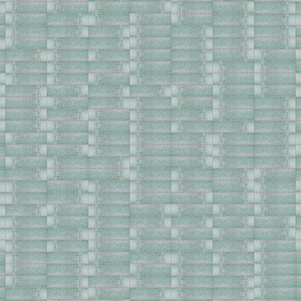 Marble Systems Sage Glossy Thin Brick Tile 2 1/4x7 7/8 - Sage