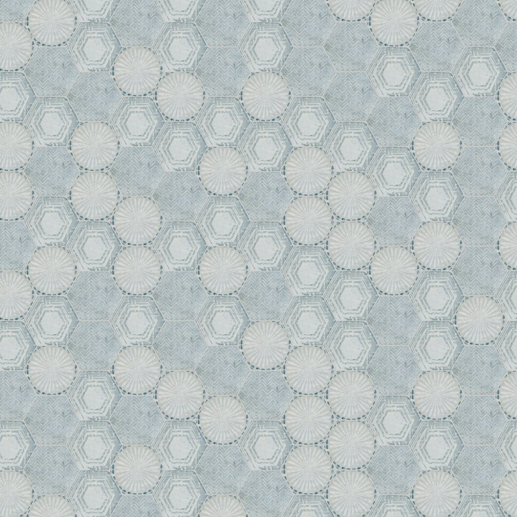 Qualis Ceramica Alma 5.5x6.3 Grey Decor Hexagon