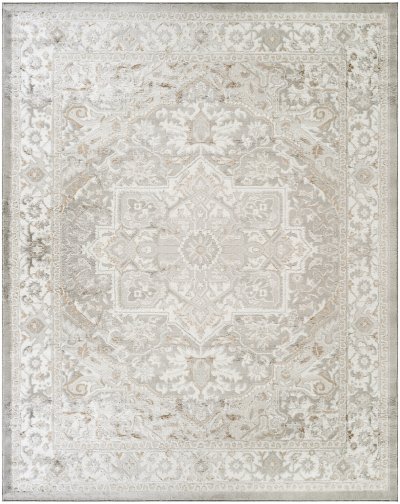 Nourison Home Nourison Dekor DEK08 5'3" x 7' Light Grey Vintage Indoor Rug - 7'10" x 9'10"