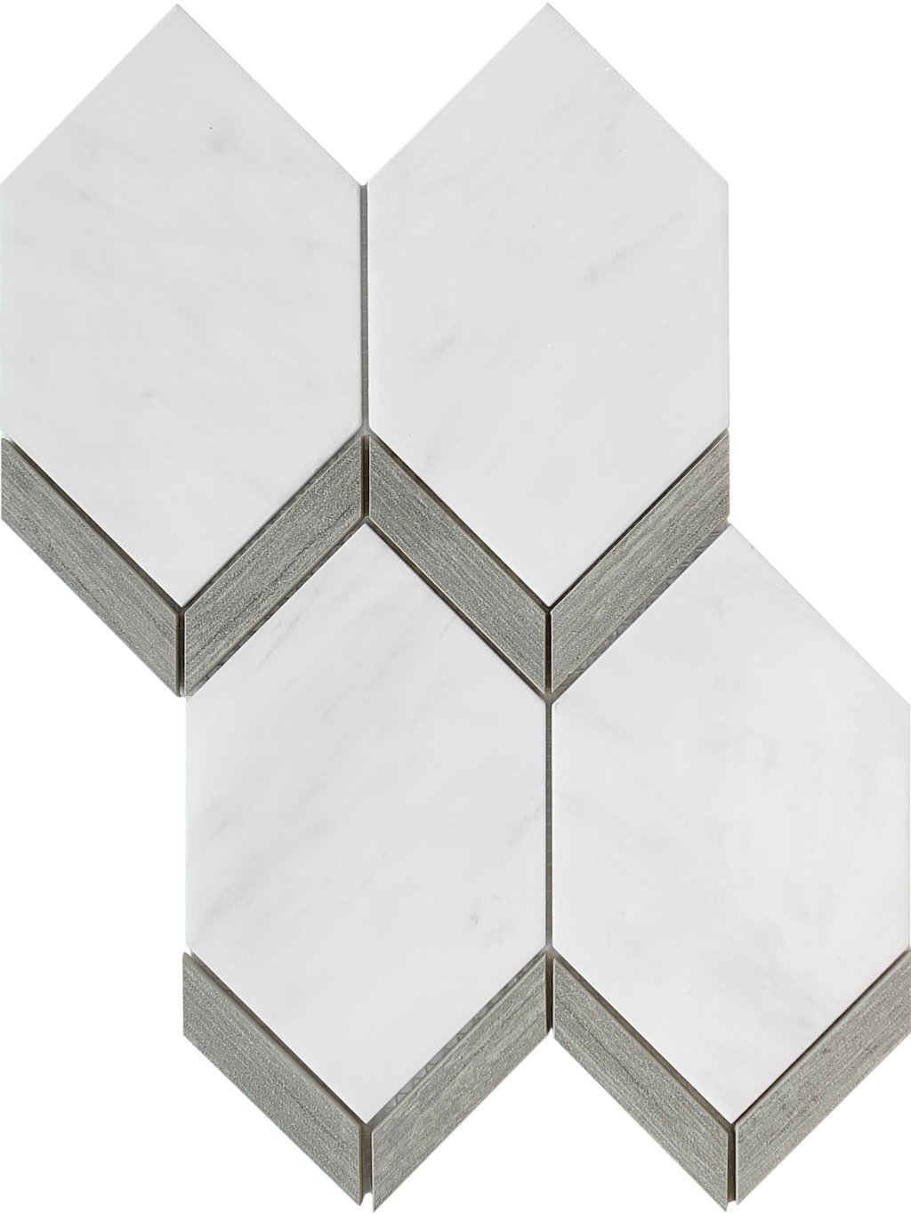 Emser Tile INTRIGUE PICKET MOSAIC -MAR - Gray