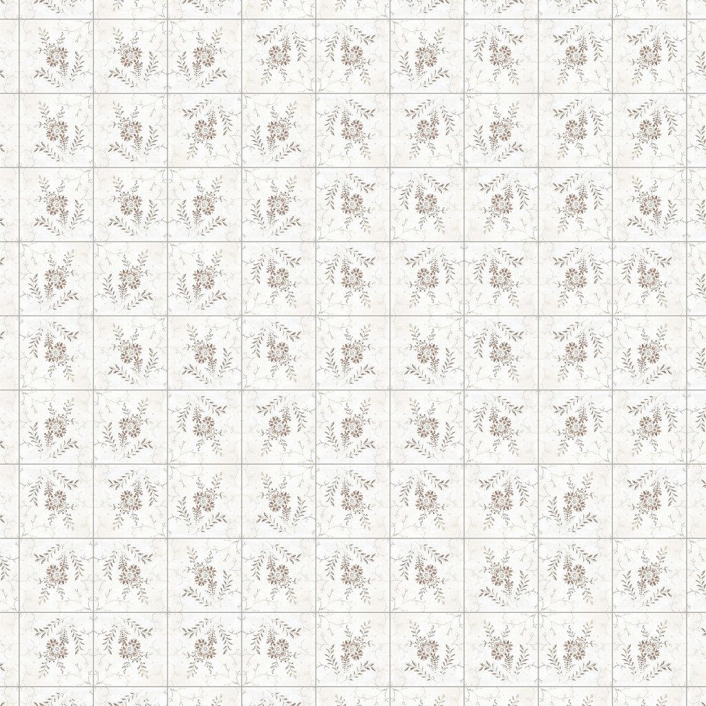Marble Systems 6 Engraved Matte Terracotta Tile 6x6 - 6 Engraved