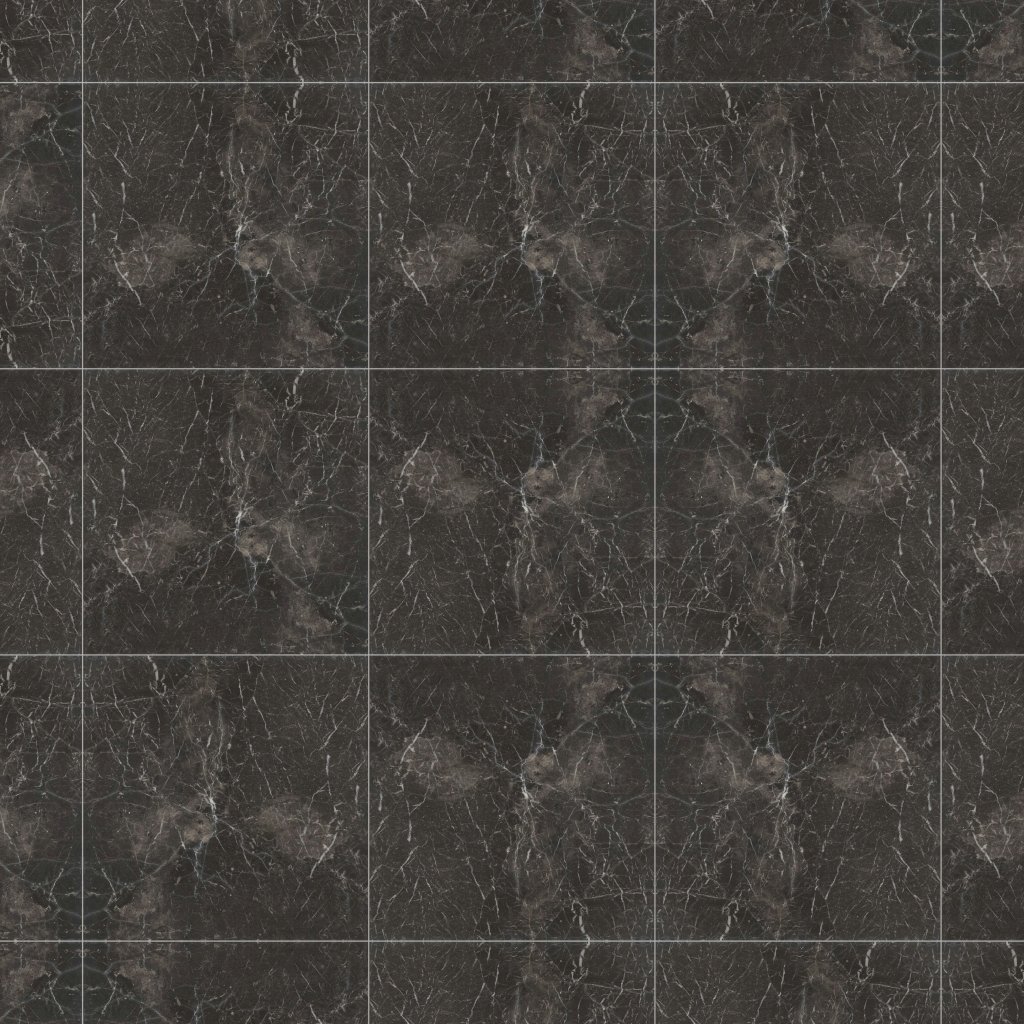 Marble Systems Iris Black Brushed Marble Tile 16x16 - Iris Black