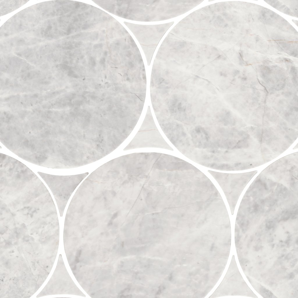 Daltile Eclessia Marble Cristallo, Circle, 6, Polished - Cristallo