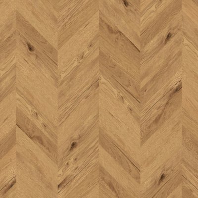 Qualis Ceramica True Earth Chevron Cognac Oak - 12" x 48.6"