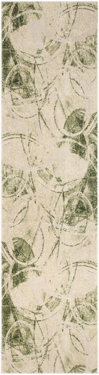 Nourison Home Nourison Astra Machine Washable ASW14 7'10" x 10' Beige Green Modern Indoor Rug - 2' x 6'