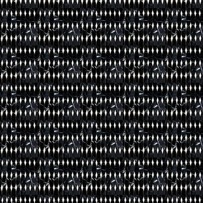 Marble Systems Black, Diana Royal Honed Oval Scale Waterjet Marble Mosaic 11x12 - Black, Diana Royal - 11" x 12" x 3/8"