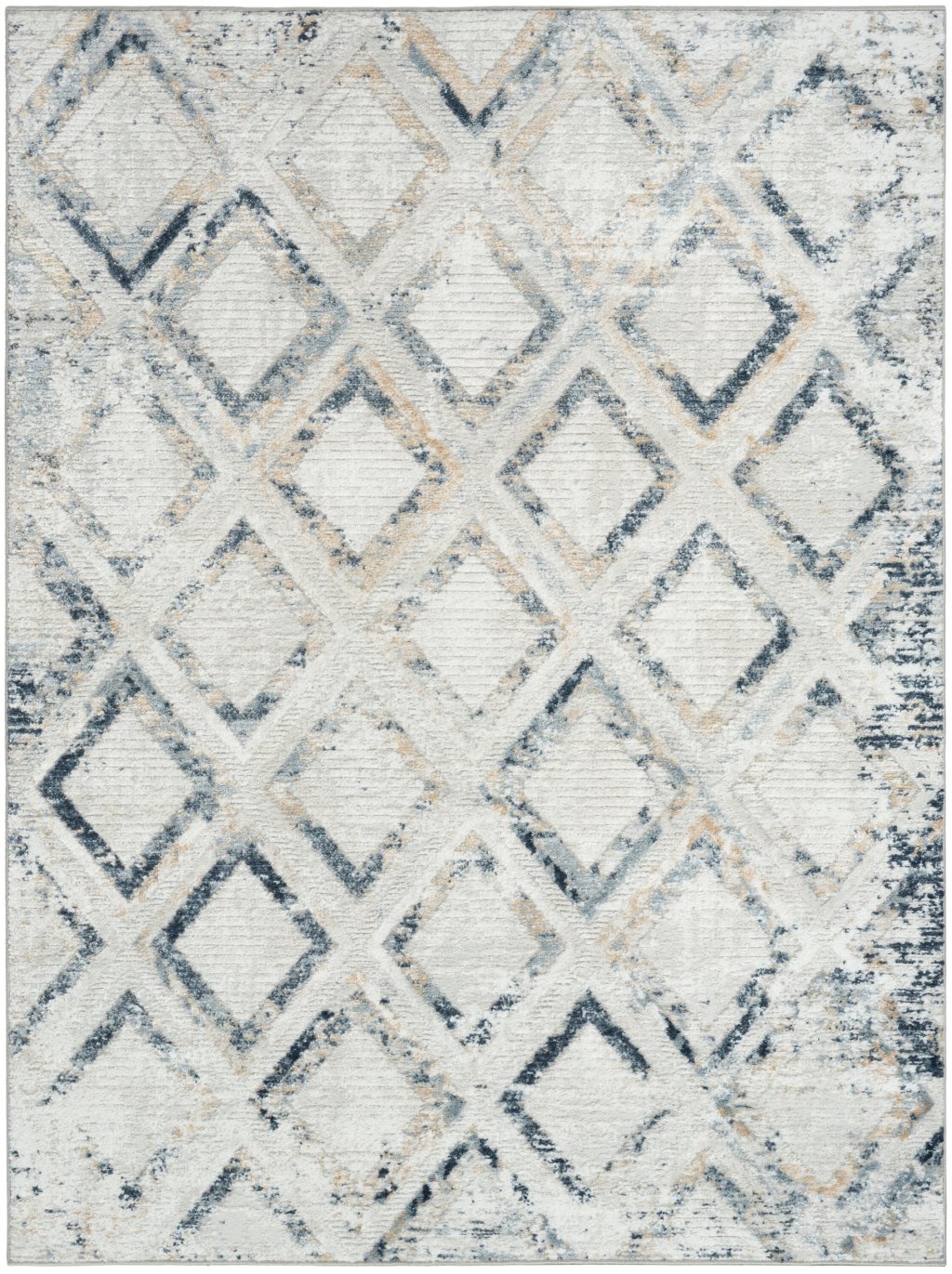 Nourison Home Nourison Dekor DEK05 5'3" x 7' Grey Navy Modern Indoor Rug