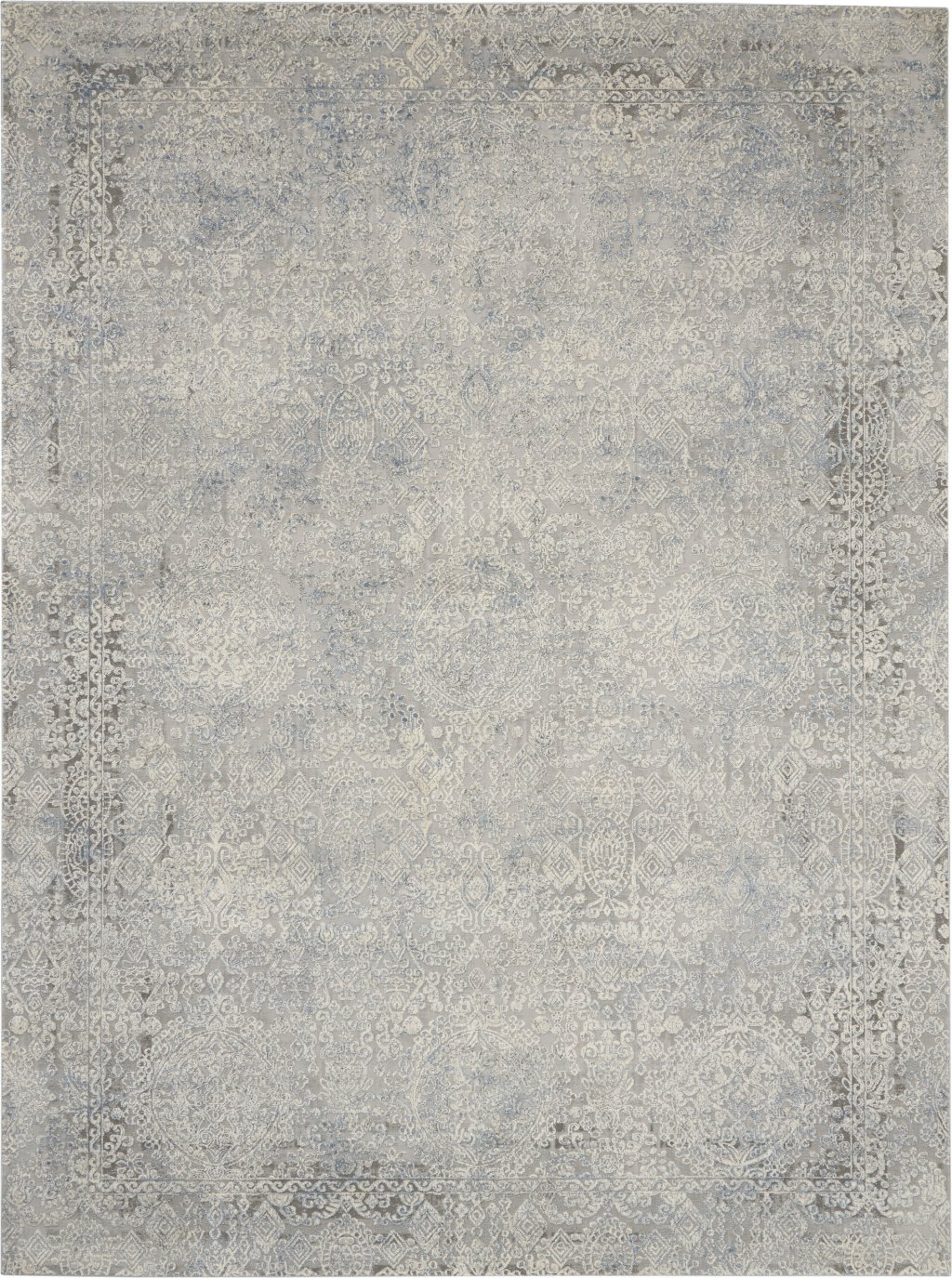 Nourison Home Nourison Rustic Textures RUS09 9'3" x 12'9" Ivory Light Blue Vintage Indoor Rug
