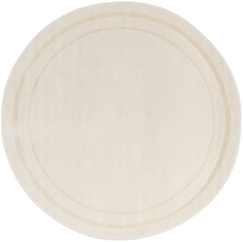 Nourison Home Nourison Nourison Essentials NRE02 6' x Round Ivory Gold Contemporary Rug