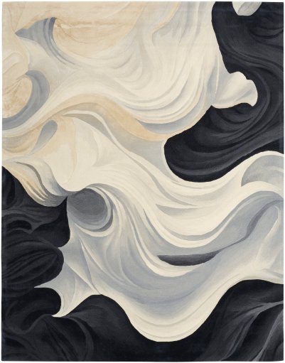 Nourison Home Nourison Prismatic PRS41 3'9" x 5'9" Ivory Black Modern Indoor Rug - 8'6" x 11'6"