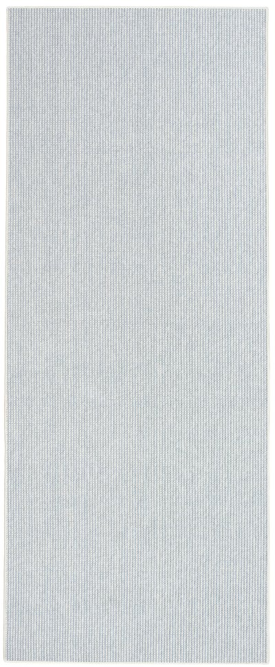 Nourison Home Nourison Textured Home TXH01 2'3" x 7'6" Ivory Blue Farmhouse Indoor Rug - 2'3" x 7'6"