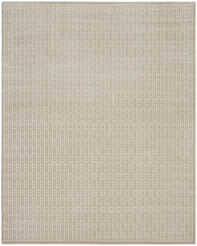 Nourison Home Nourison Washable Charm WCH02 8' x 10' Silver Ivory Modern Indoor Rug - 9' x 12'