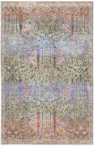Nourison Home Nourison Quaint Harmony QUH01 8'10" x 11'2" Blue Multicolor Bohemian Indoor Rug - 5'3" x 7'6"