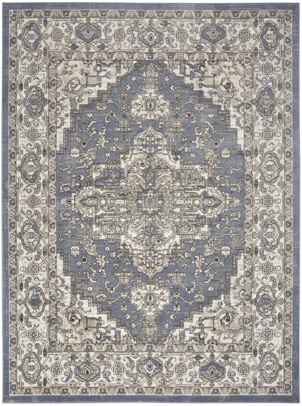 Nourison Home Nourison Concerto CNC05 3'9" x 5'9" Blue Vintage Indoor Rug