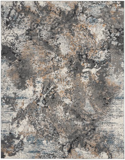 Nourison Home Nourison Ludlow LDW01 2'2" x 7'6" Grey Multicolor Modern Indoor Rug - 7'10" x 9'10"