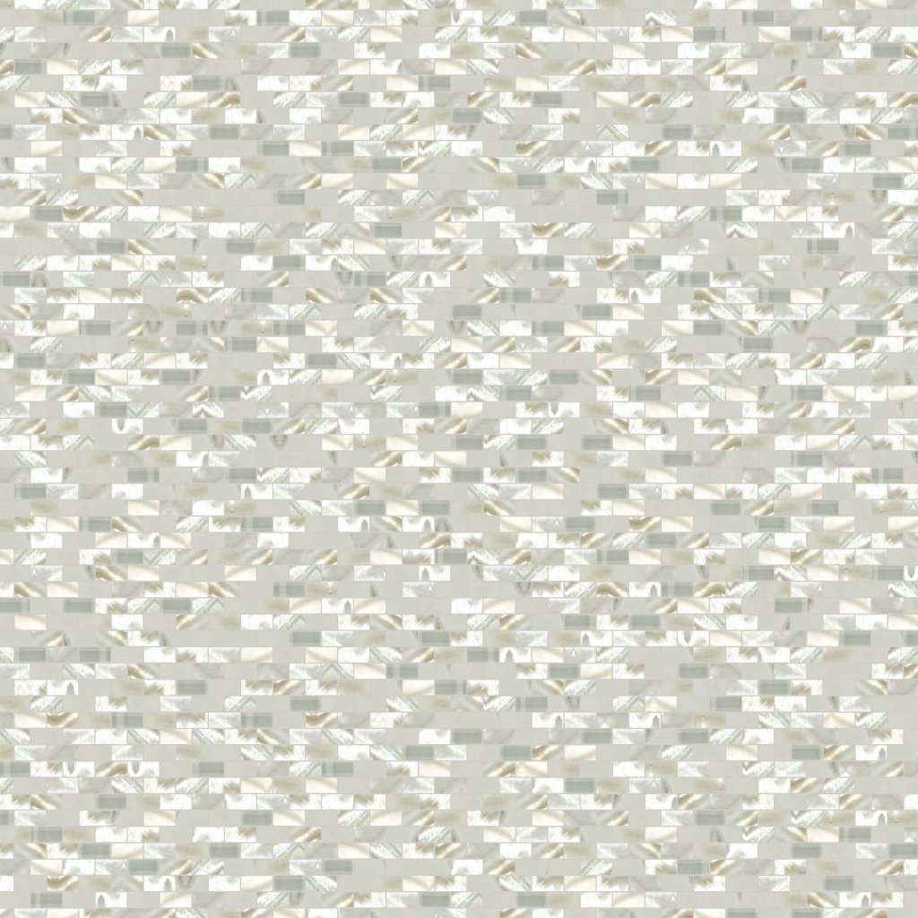 Qualis Ceramica Riviera Tileworks Chelsea Mother Of Pearl Glass Marble White Mix Brick Mosaic