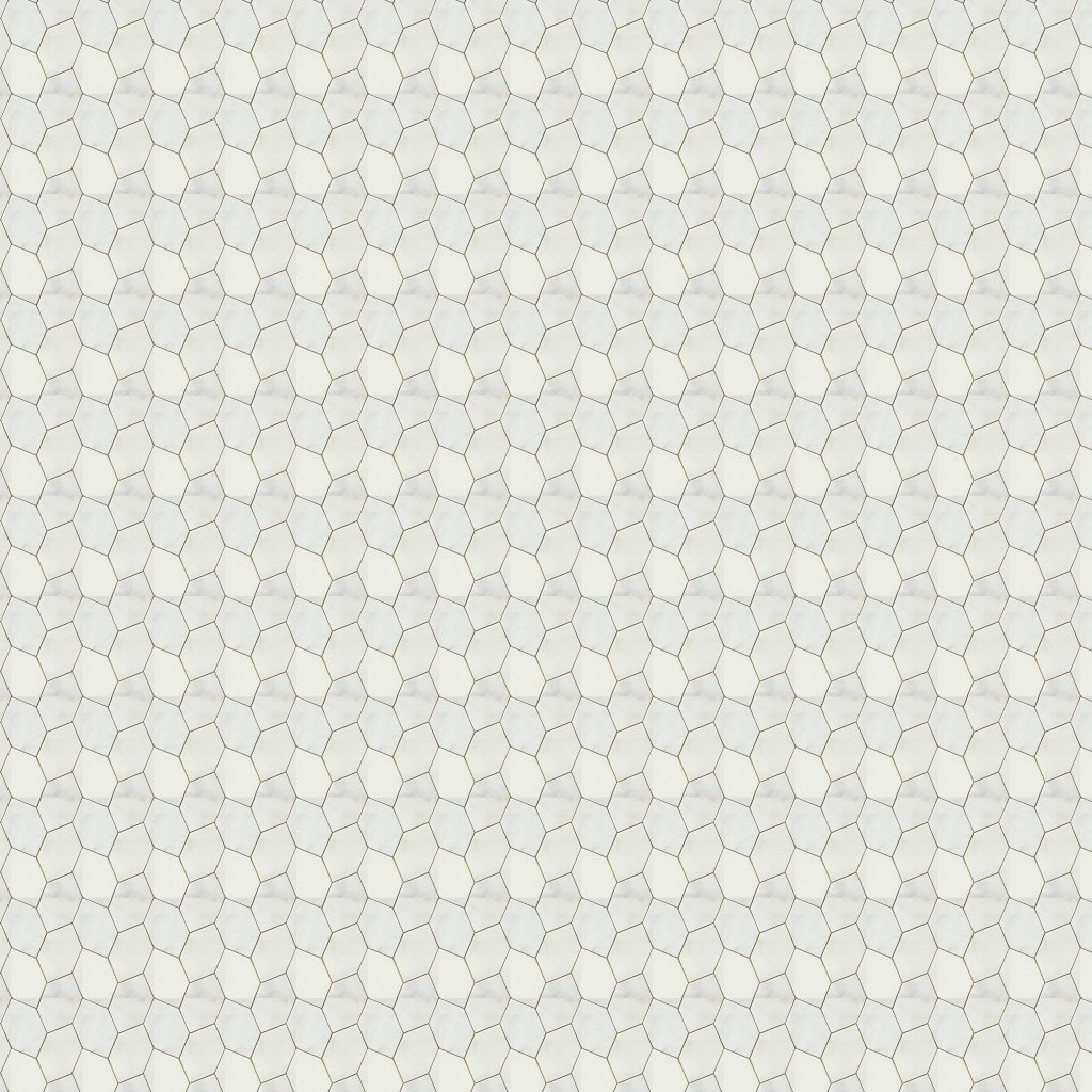Marble Systems White Pearl Honed Autumn Leaf Marble Mosaic 11 13/16x13 9/16 - White Pearl