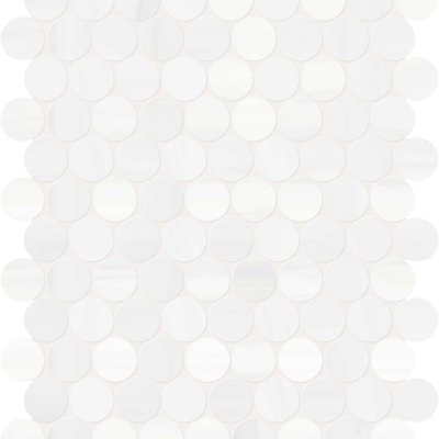 Qualis Ceramica Cosmo Lumino 1.25 Penny Round Mosaic - 10"x14"