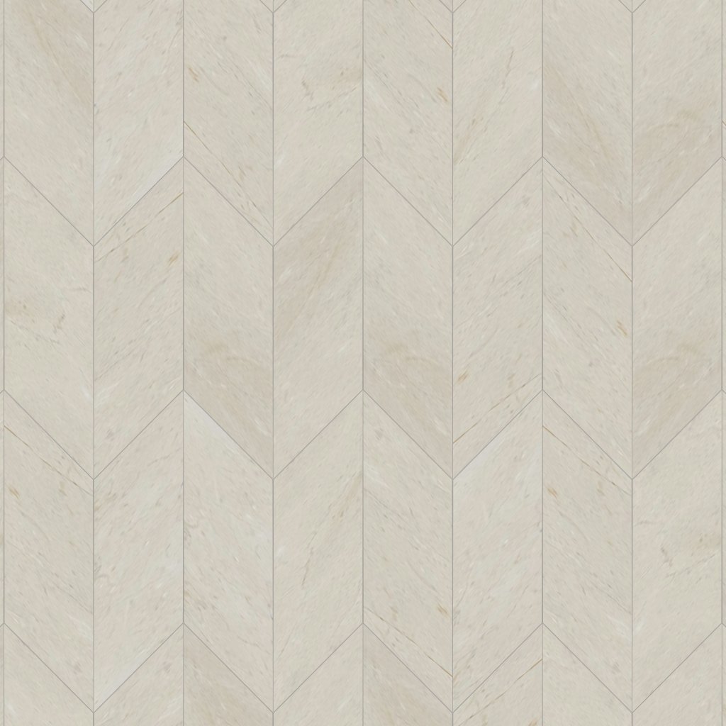 Marble Systems Crema Marfil Honed Chevron Waterjet Marble Mosaic 13x10 - Crema Marfil