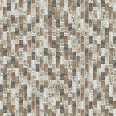 Qualis Ceramica Chelsea Collection Elongated Hexagon Royal Vein "Leaves" Mosaic - 11.8" x 11.8"
