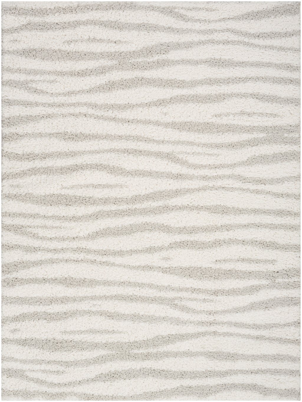 Nourison Home Nourison Modern Shag MMD05 5'3" x 7' Ivory Grey Modern Indoor Rug