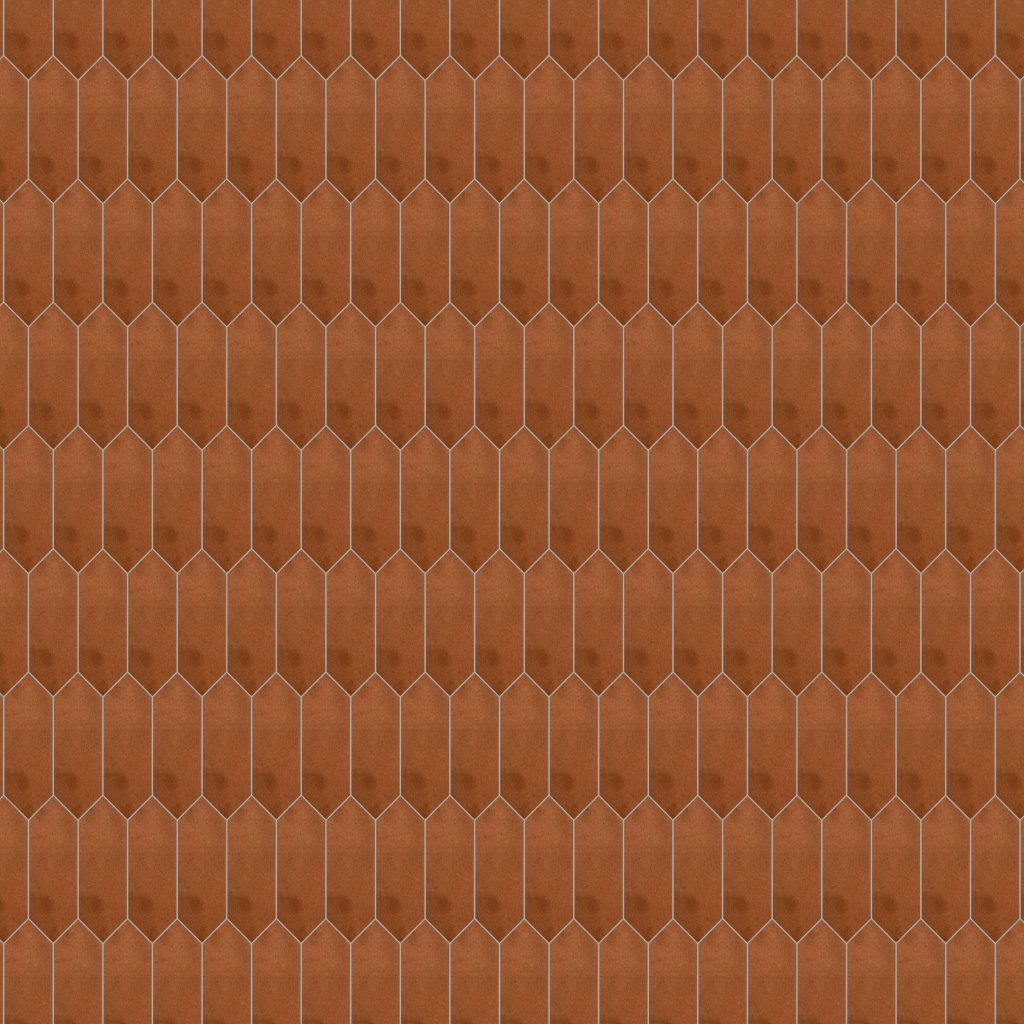 Marble Systems Satin Matte Picket Terracotta Tile 10x13 3/4 - Satin