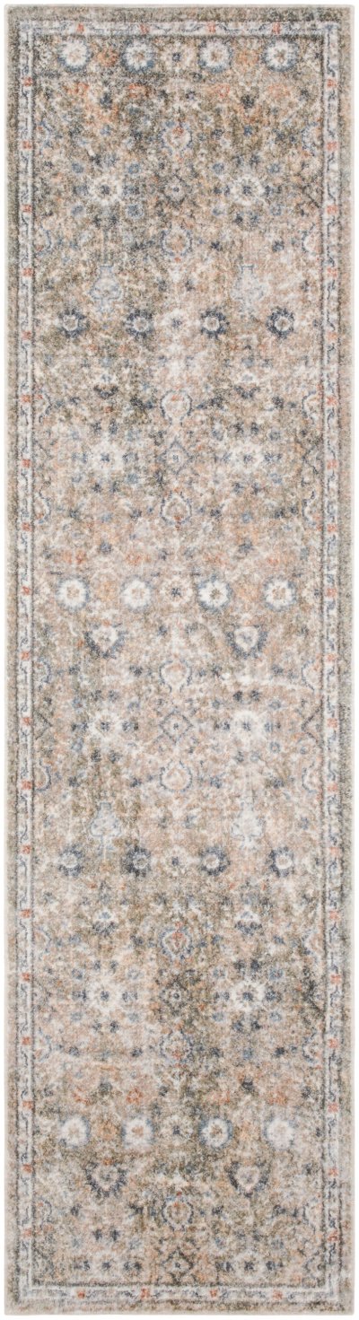 Nourison Home Nourison Astra Machine Washable ASW16 5'3" x 7' Silver Taupe Vintage Indoor Rug - 2' x 6'