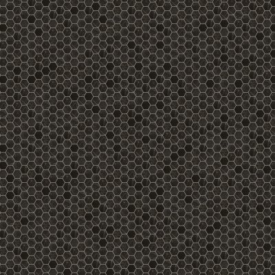 Marble Systems Iris Black Honed Hexagon Marble Mosaic 10 3/8x12 - Iris Black - 10 3/8" x 12" x 3/8"