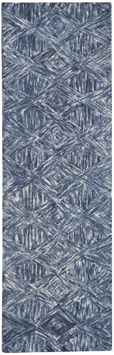 Nourison Home Nourison Linked LNK01 5' x 7'6" Denim Modern Indoor Rug - 2'3" x 7'6"