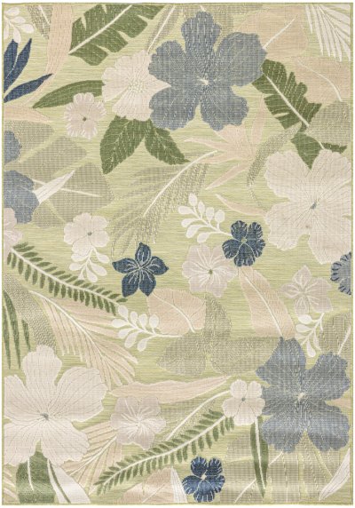 Nourison Home Nourison Suncoast SNC01 9' x 12' Green Blue Tropical Rug - 5'3" x 7'3"