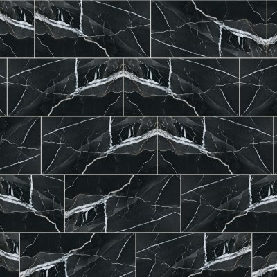 Qualis Ceramica Royal Stoneworks 12X24 Regal Black Vein Honed - Random Length