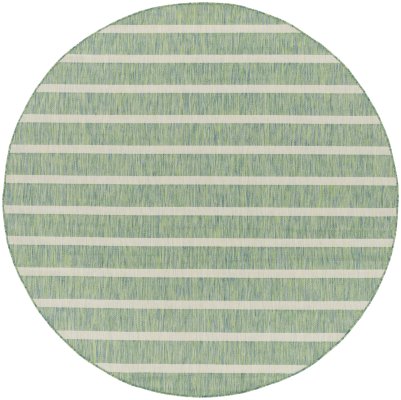 Nourison Home Nourison Positano POS03 2'2" x 12' Blue Green Ivory Modern Rug - 8' Round