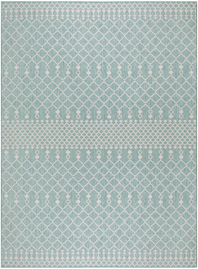 Nourison Home Nourison Positano POS02 2'2" x 10' Aqua Modern Rug - 12' x 15'