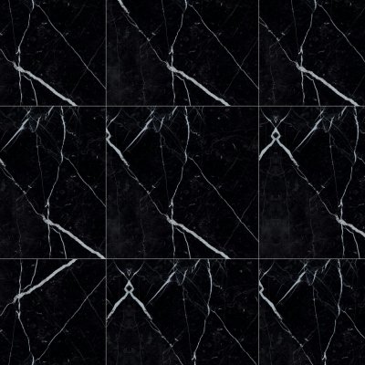 Marble Systems Marquina Nero Polished Porcelain Tile 24x24 - Marquina Nero - 24" x 24" x 3/8"