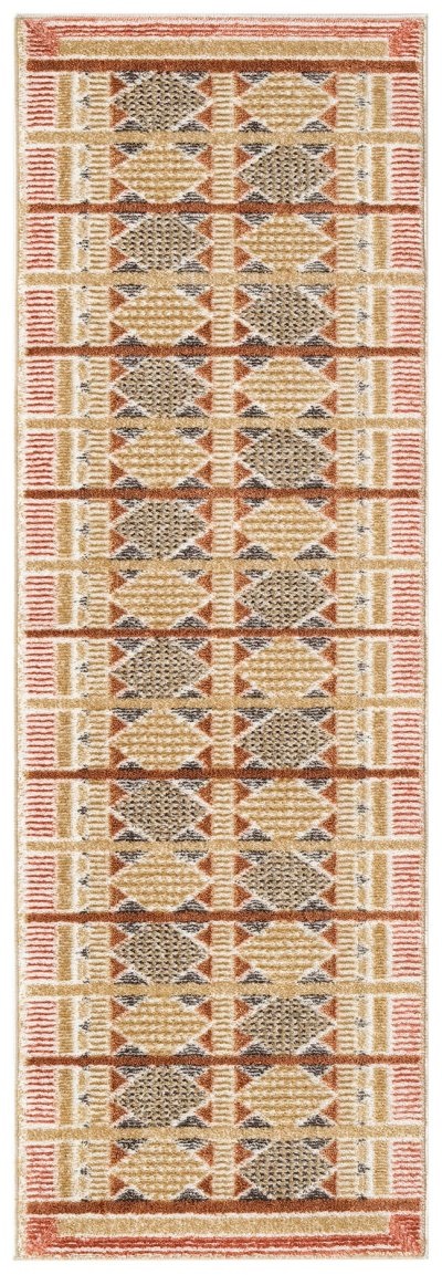 Nourison Home Nourison Nordic NRC06 5' x 7' Rust Multicolor Modern Indoor Rug - 2' x 6'